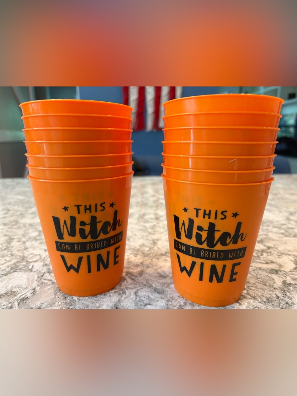 Halloween Witch Wine Cups - Party Cups. Set of 14, 16 oz